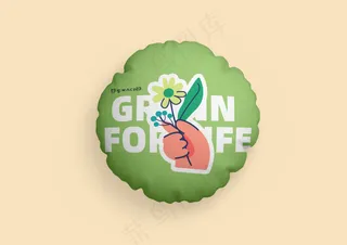 单色背景文创抱枕13样机