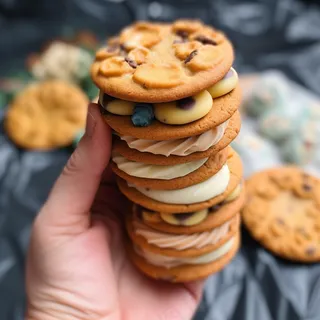 曲奇饼饼干酥脆下午茶美味零食美食摄影图