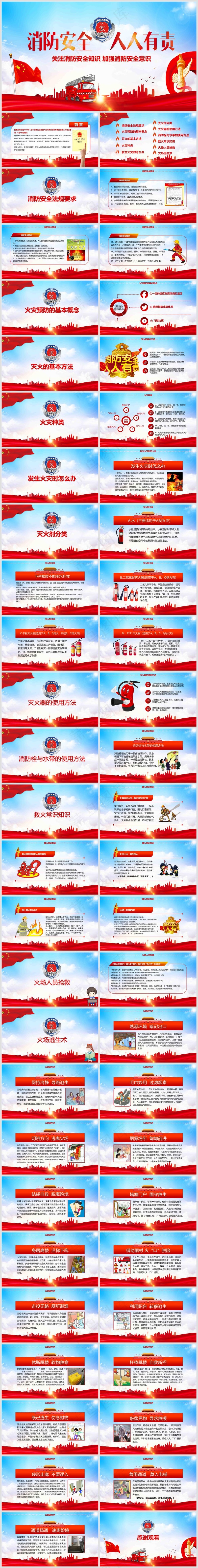 企业培训丨员工教育丨校园培训丨消防安全丨PPT模板028