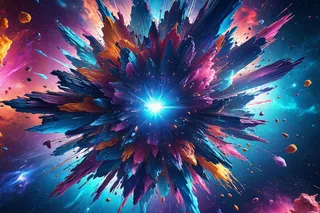 抽象宇宙爆破色彩爆炸图片