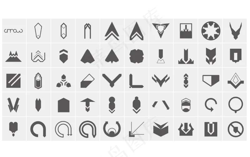 白色箭头装饰矢量免扣AI素材ai矢量模版下载