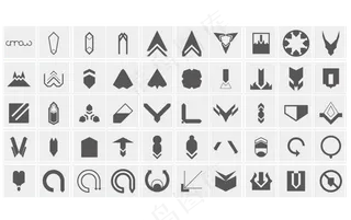 白色箭头装饰矢量免扣AI素材