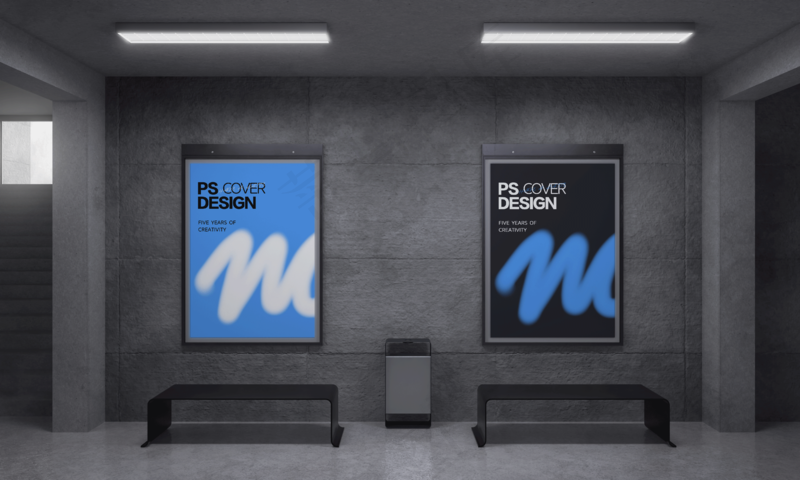 地铁站车站广告牌灯箱样机18样机