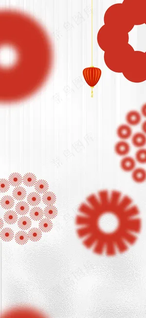 窗花新年海报背景