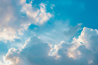 蓝天白云天气天空摄影图