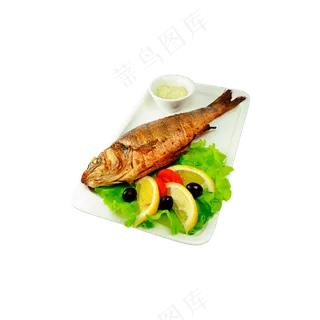 免抠柠檬片烤鱼