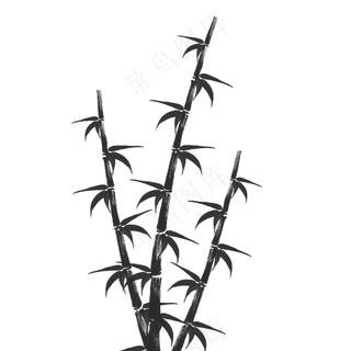 中国风水墨竹子图片古风竹叶竹林水彩手绘插画PNG免扣设计