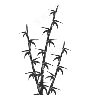 中国风水墨竹子图片古风竹叶竹林水彩手绘插画PNG免扣设计