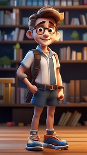 3D卡通人物教师男性4