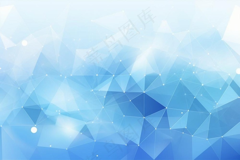 蓝色几何多边形科技时尚炫彩海报背景图(1344x896)