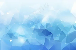 蓝色几何多边形科技时尚炫彩海报背景图