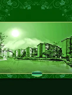 绿色经典房产广告背景