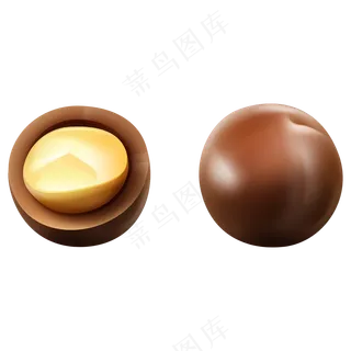 免抠一个巧克力夹心球