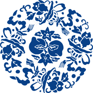 古代青花瓷图案花纹中国风图案祥云纹理传统图腾PNG免扣素材