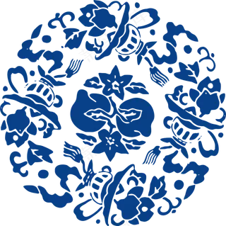 古代青花瓷图案花纹中国风图案祥云纹理传统图腾PNG免扣素材