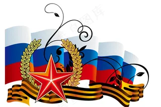 红色五角星装饰元素矢量免扣AI素材