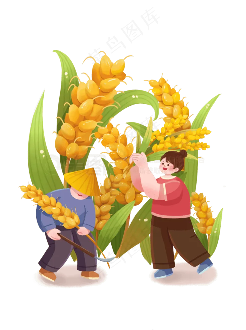 助农插画，农村