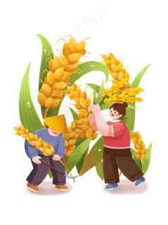 助农插画，农村