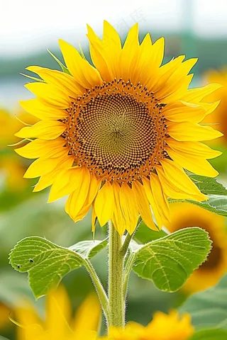 向日葵向阳鲜花摄影图