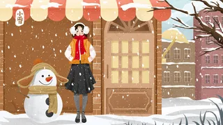 小雪传统24节气海报模板382