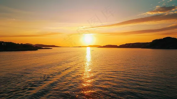 清晨日出朝霞云层摄影图