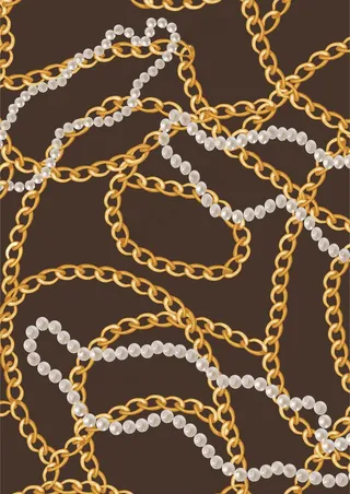 金属感 金链子 珍珠链子首饰