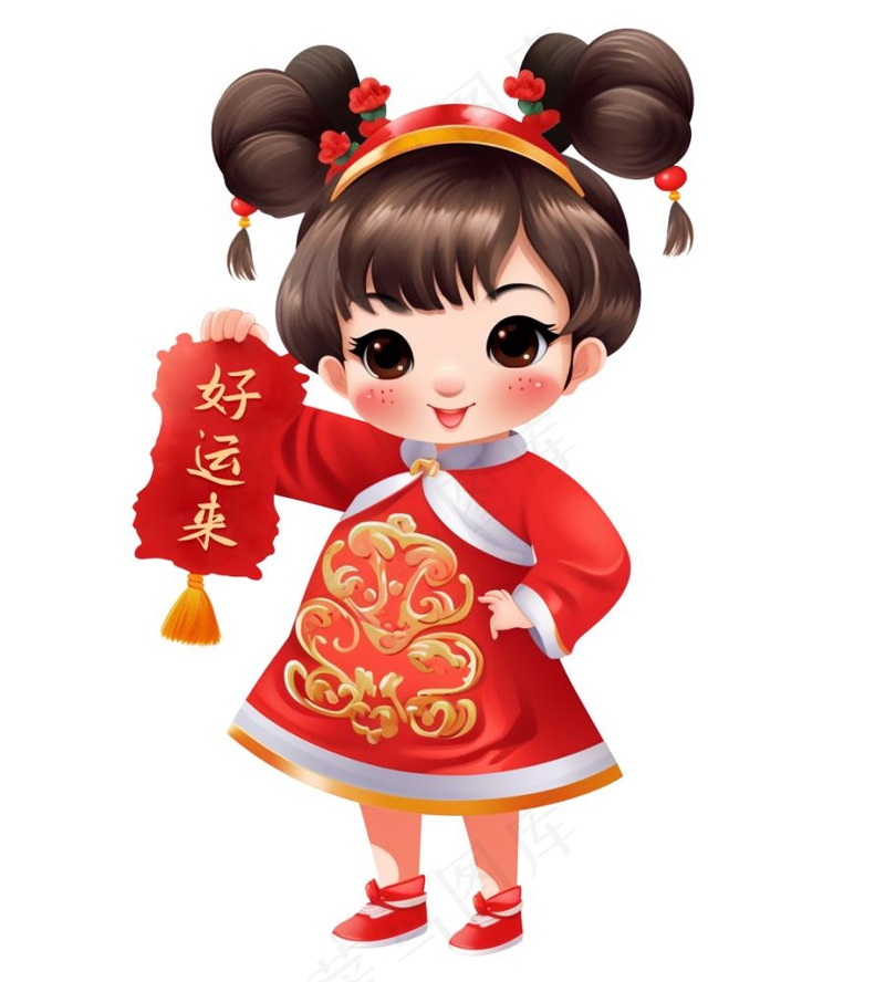 可爱福娃新年形象(1024x1136)