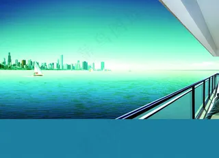 蓝海海景房房产远航背景