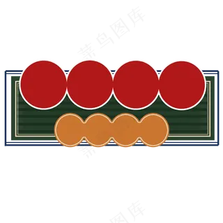 红色中国风复古边框