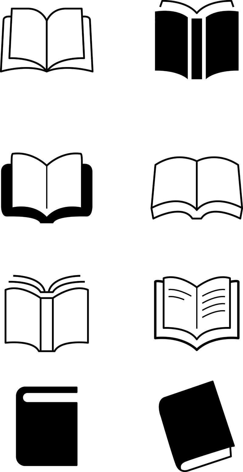 简约合黑色手绘书籍图标