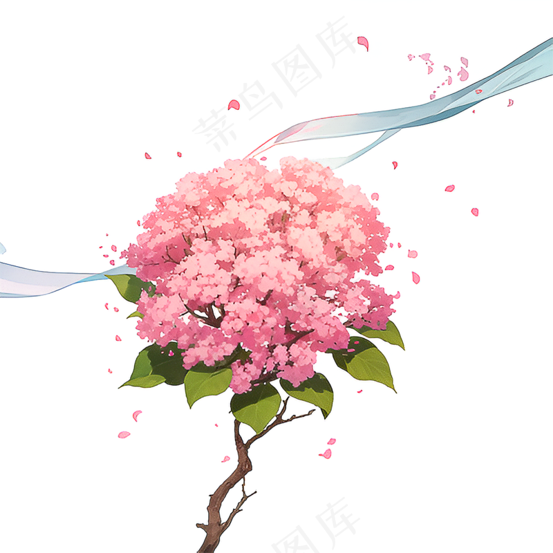 粉色花朵桃花玫瑰免抠素材94