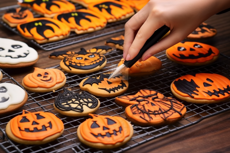 万圣节搞怪饼干糕点diy烘焙摄影图