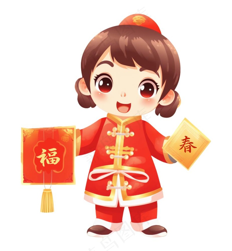 喜庆福娃可爱形象(1040x1123)