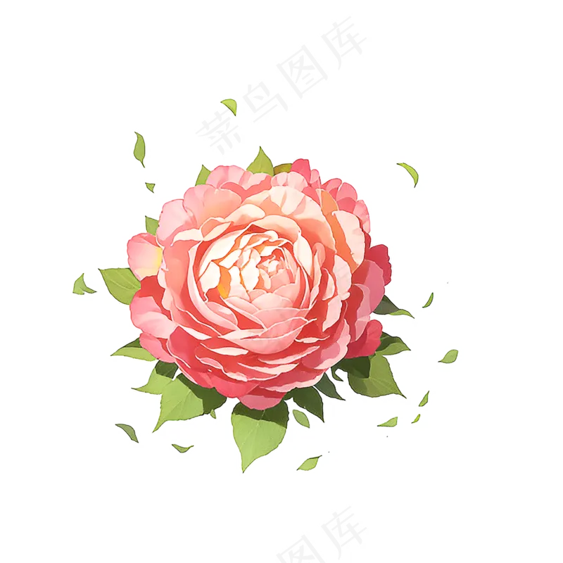 粉色花朵桃花玫瑰免抠素材43