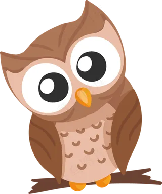 卡通猫头鹰免抠素材