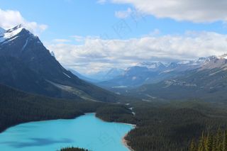 高山湖泊，碧波荡漾