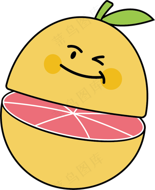 柚子卡通水果