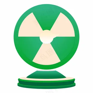 绿色渐变圆形扇面抽奖转盘