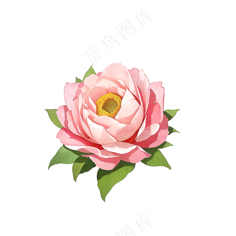 粉色花朵桃花玫瑰免抠素材3