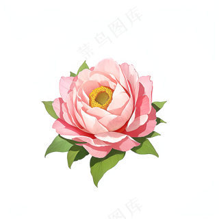 粉色花朵桃花玫瑰免抠素材3