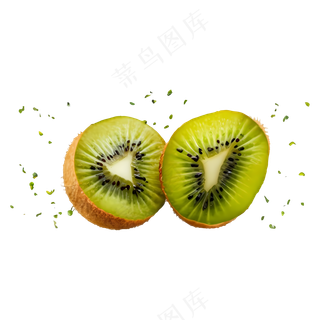 免抠切开的水果猕猴桃