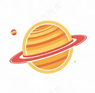 宇宙星球太阳系银河卡通插画免抠
