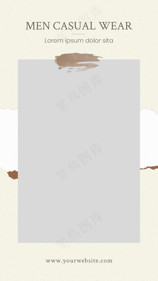 棕色背景撕裂风照片竖立形相册7