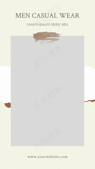 棕色背景撕裂风照片竖立形相册7