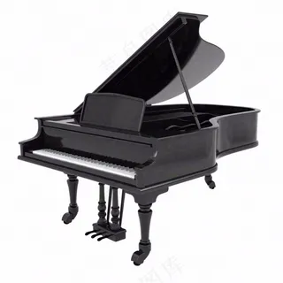 钢琴黑白乐器音乐免抠