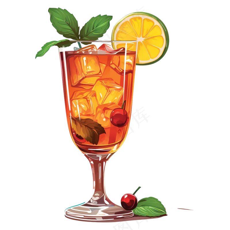 免抠柠檬红茶饮料