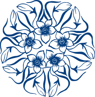 古代青花瓷图案花纹中国风图案祥云纹理传统图腾PNG免扣素材