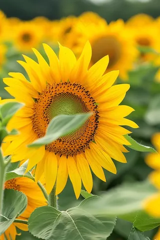 向日葵向阳鲜花摄影图