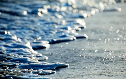 蓝色海边背景墙