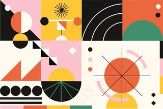 平面设计背景运动风配色AI模板 (12)